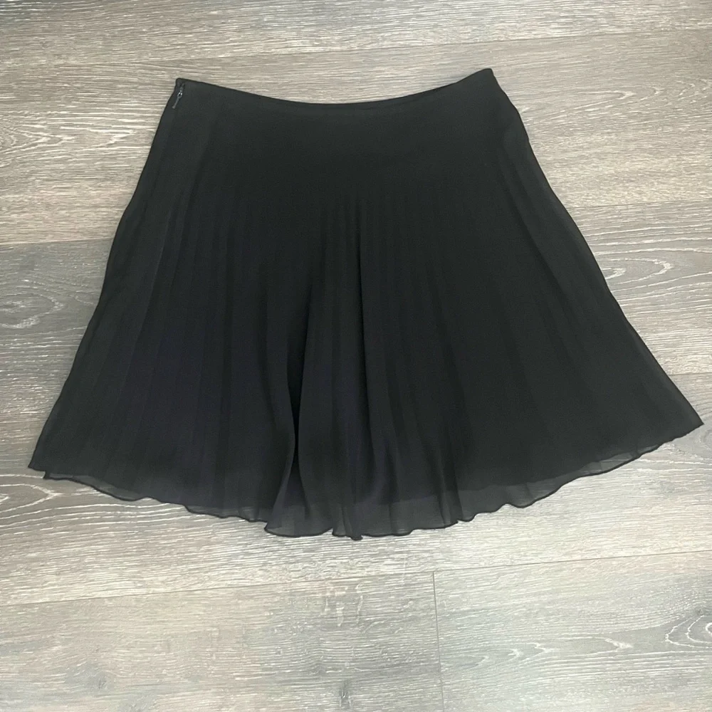 Express Pleated Skirt Womens Size‎ 1/2 XS Black Preppy Y2K 90s Academia Varsity